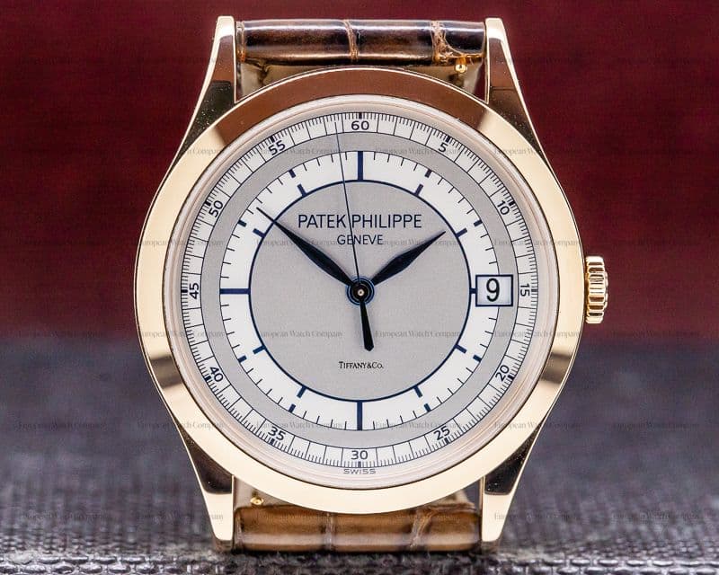 Patek Philippe Calatrava 18K Rose Gold Sector Dial TIFFANY & CO