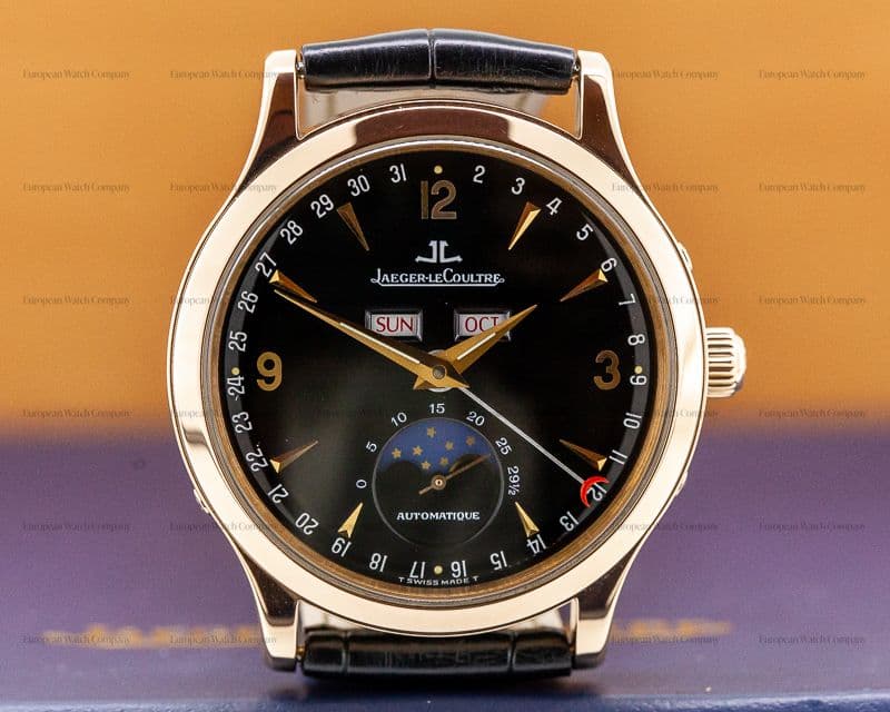 Jaeger LeCoultre Master Moon 18K Rose Gold / Black Dial 