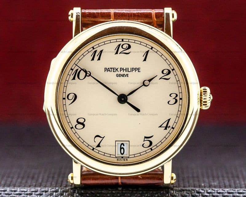 Patek Philippe Calatrava Officers Case 18K Yellow Gold
