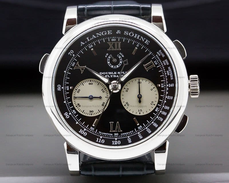 A. Lange and Sohne Datograph Double Split Black Dial Platinum / Deployment