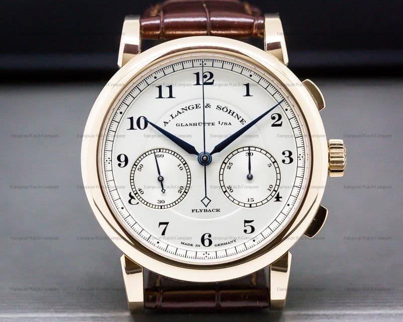 A. Lange and Sohne 1815 Chronograph 18K Rose Gold Silver Dial 