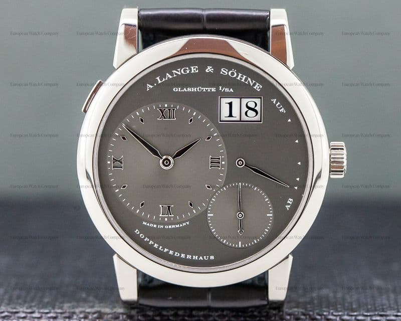 A. Lange and Sohne Lange 1 Grey Slate Dial White Gold 
