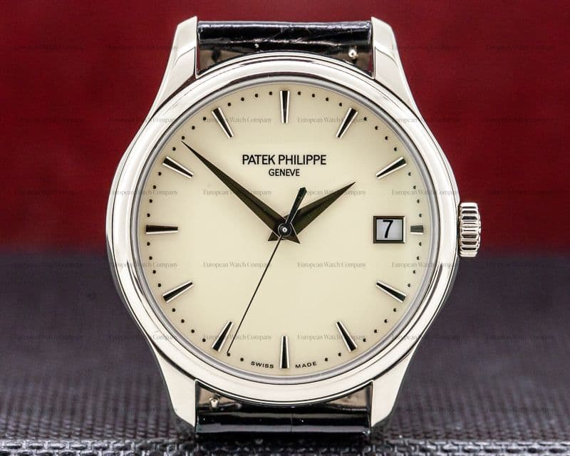 Patek Philippe Calatrava Automatic Ivory Dial 18K White Gold 