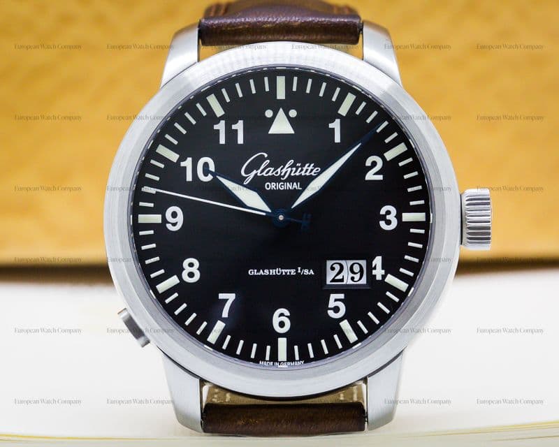 Glashutte Original Senator Navigator Panorama Date SS Black Dial 
