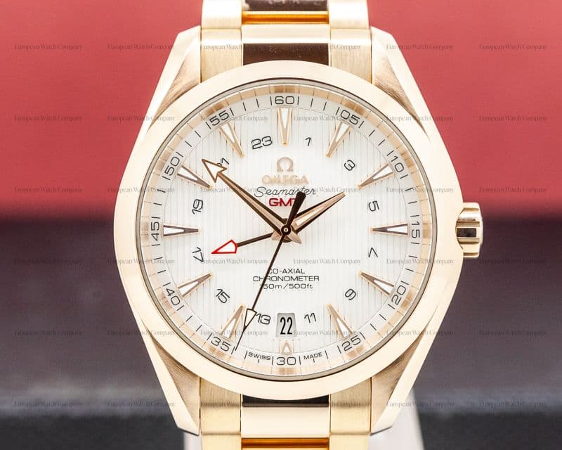 Omega Aqua Terra GMT Silver Dial Rose Gold / Bracelet 43MM