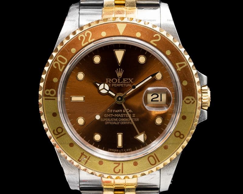 Rolex GMT Master II "Root Beer" TIFFANY & CO WITH ORIGINAL CERTIFICATE