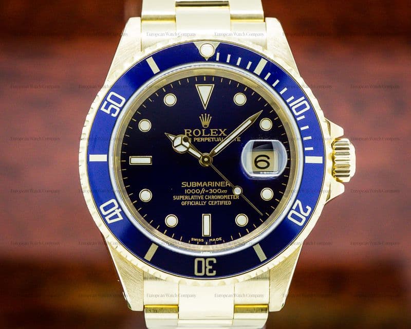 Rolex Rolex Submariner Bule Dial 18K Yellow Gold 