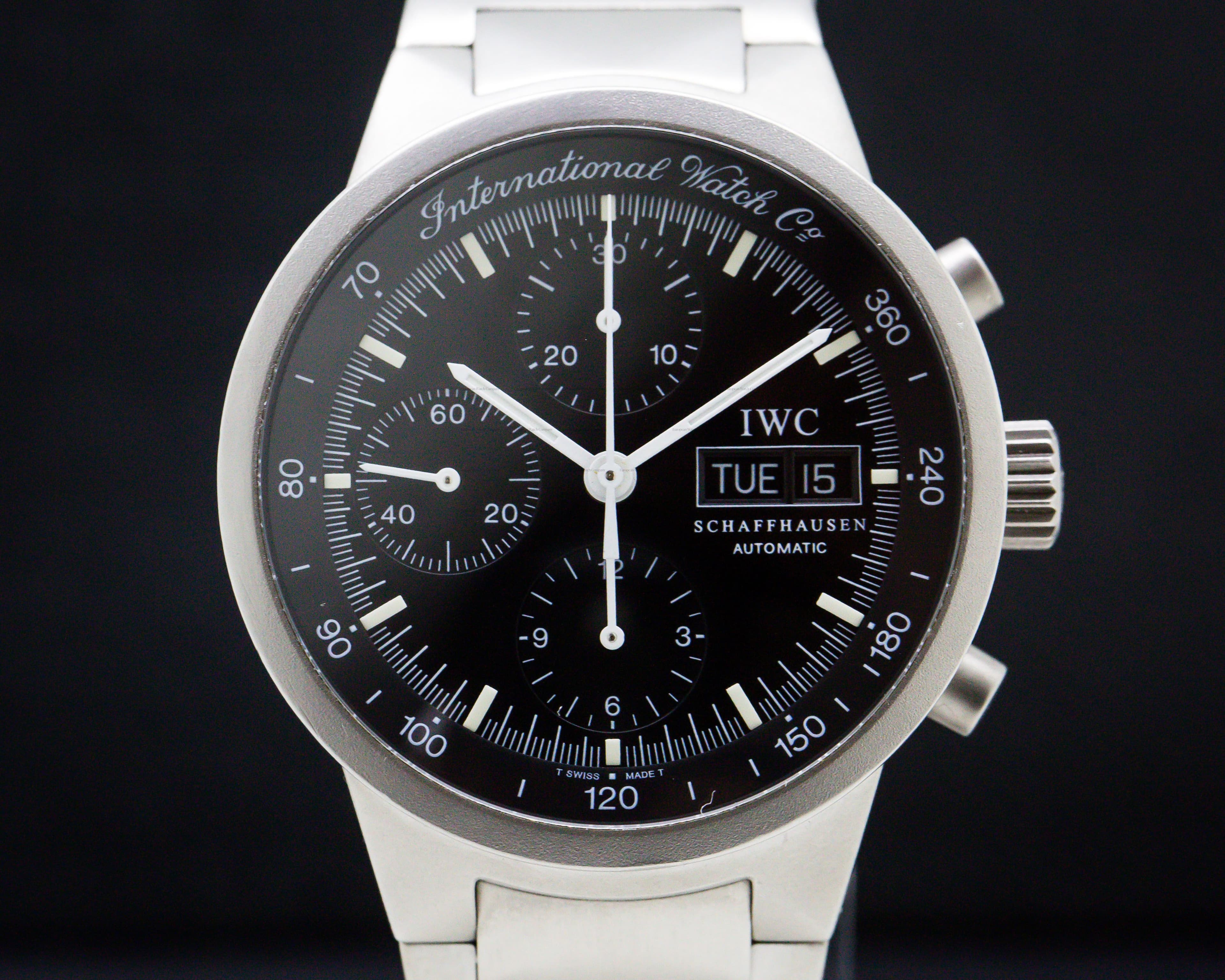 IWC GST Chronograph Black Dial Titanium