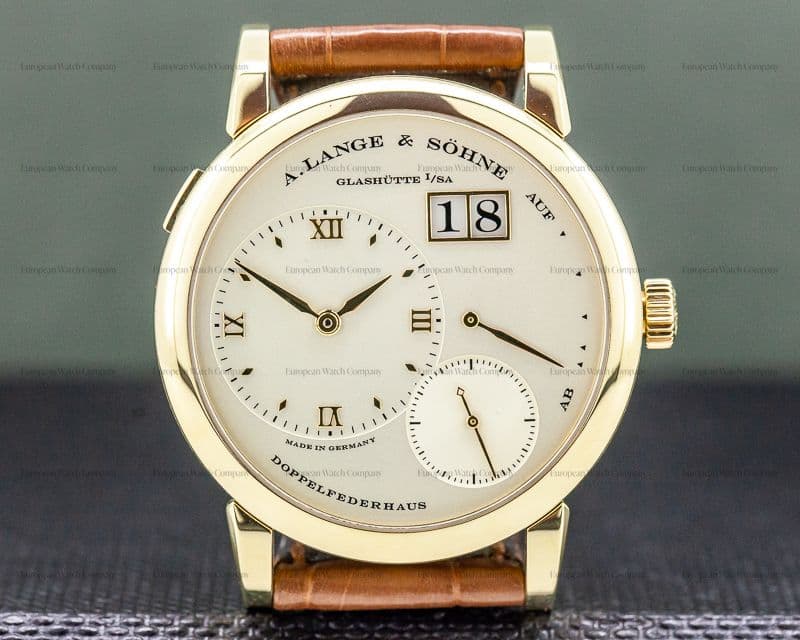 A. Lange and Sohne Lange 1 Yellow Gold Champagne Dial 