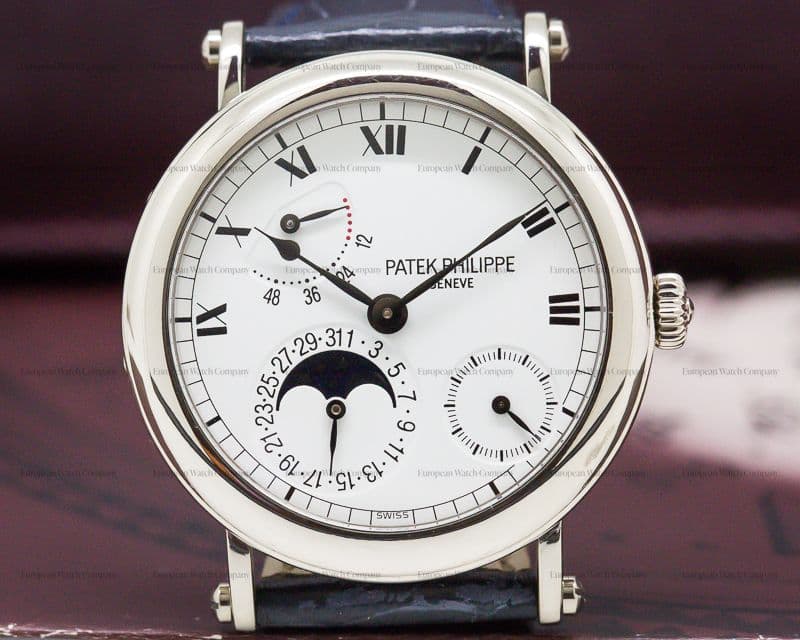 Patek Philippe Power Reserve Moonphase 18K White Gold 