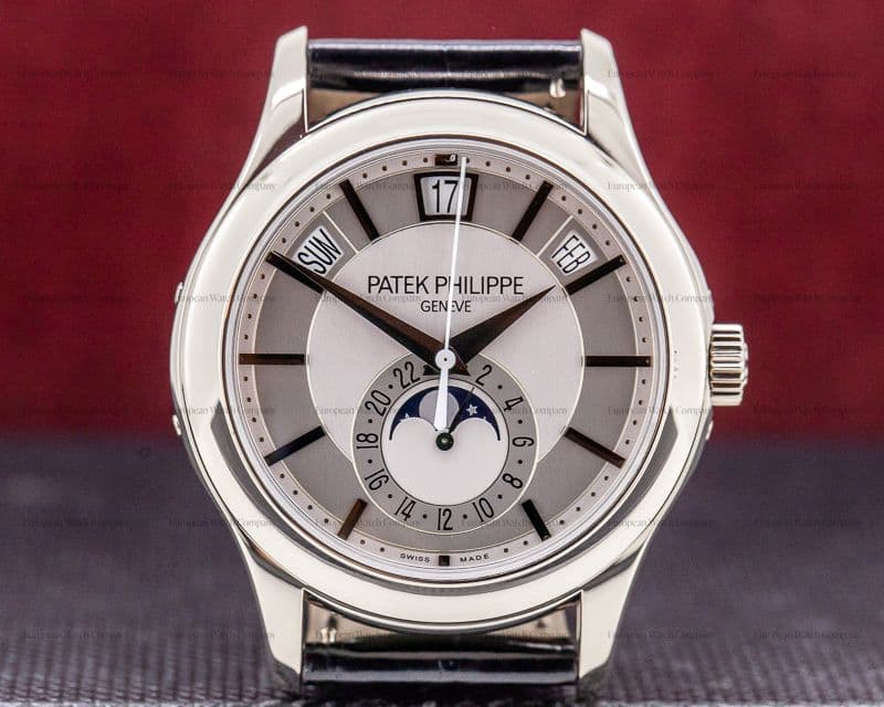 Patek Philippe Annual Calendar Silver Dial 18K White Gold 

