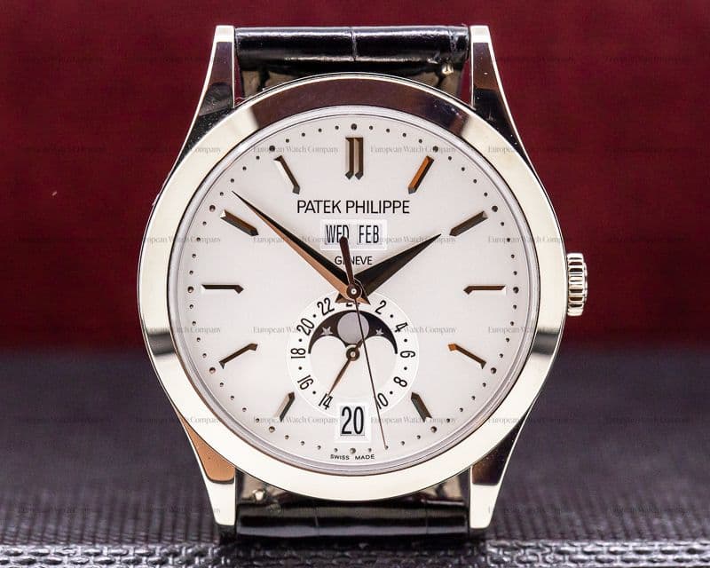 Patek Philippe Annual Calendar Silver Dial 18K White Gold 