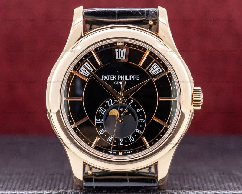 Patek Philippe Annual Calendar Black Dial 18k Rose Gold 


