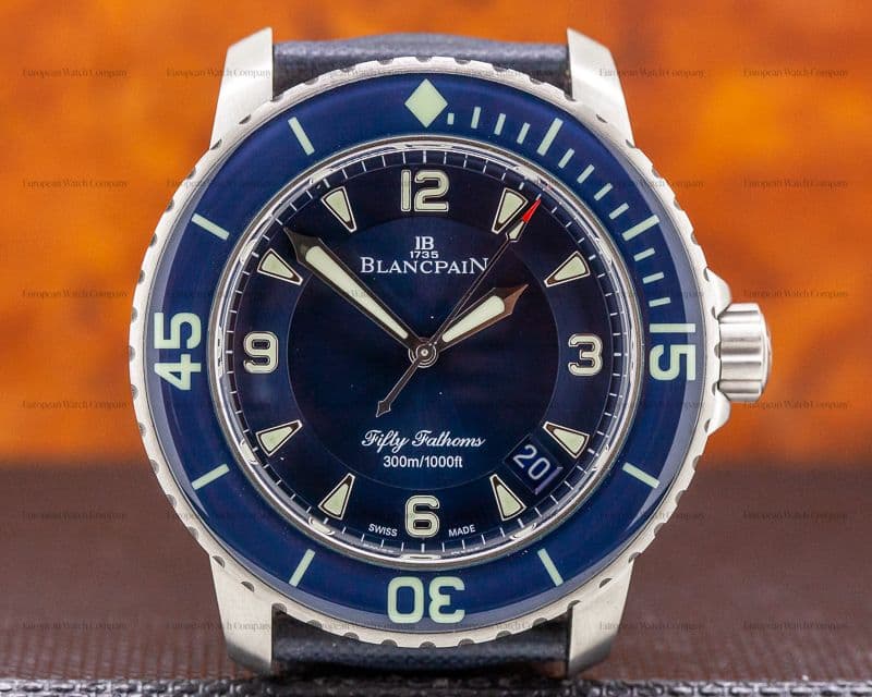 Blancpain Fifty Fathoms / Blue Dial Titanium
