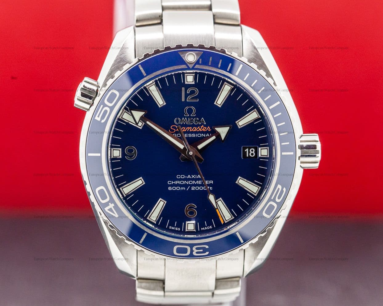 Omega Seamaster Planet Ocean Co-Axial Blue Dial Titanium