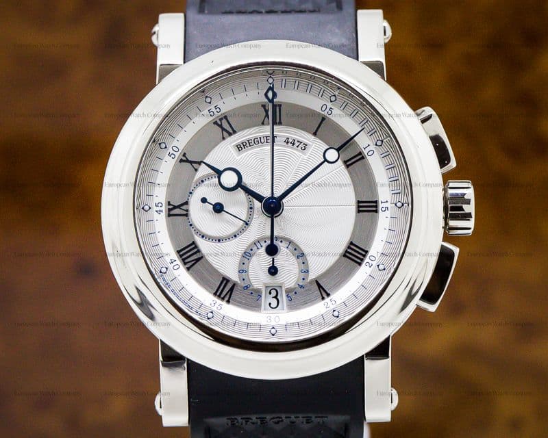 Breguet Marine Chronograph 18K White Gold / Rubber