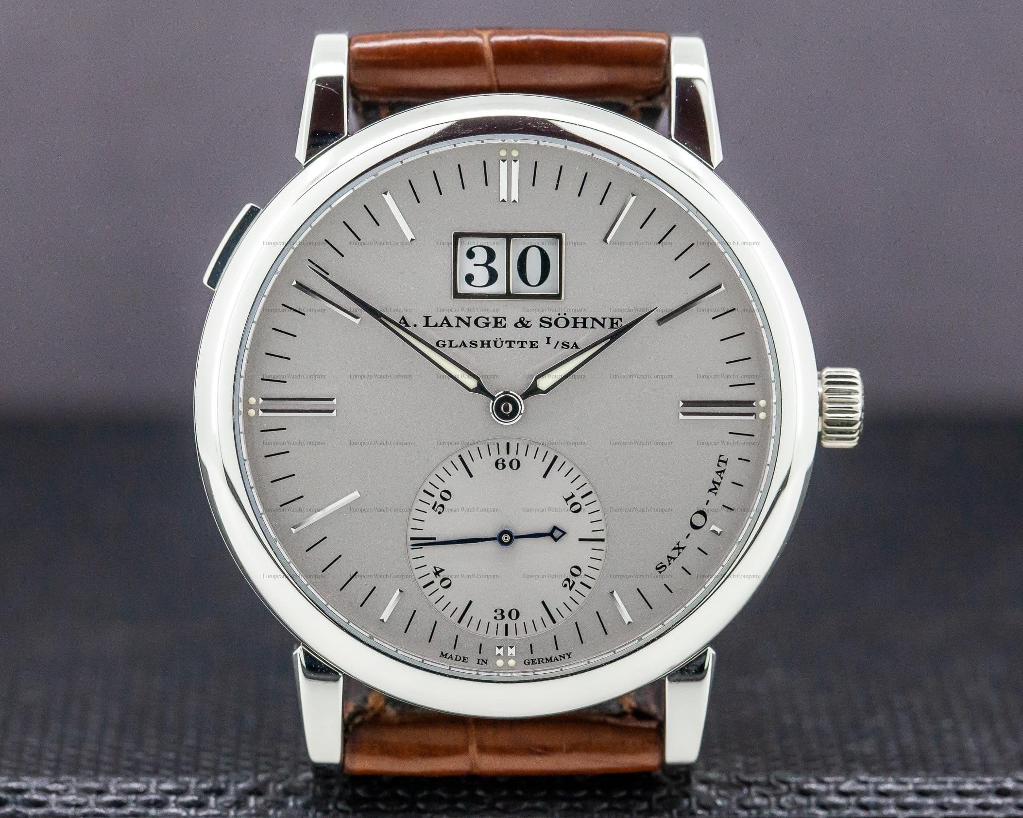 A. Lange and Sohne Langematik Sax-O-Mat Big Date Automatic Platinum 