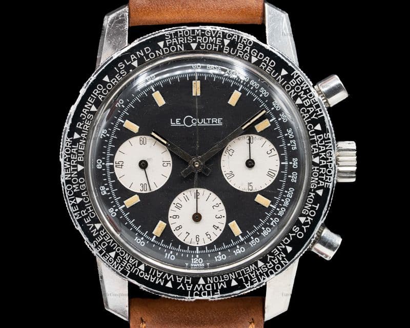 Jaeger LeCoultre Vintage Shark Deep Sea Valjoux 72 Chronograph SS Box and Papers