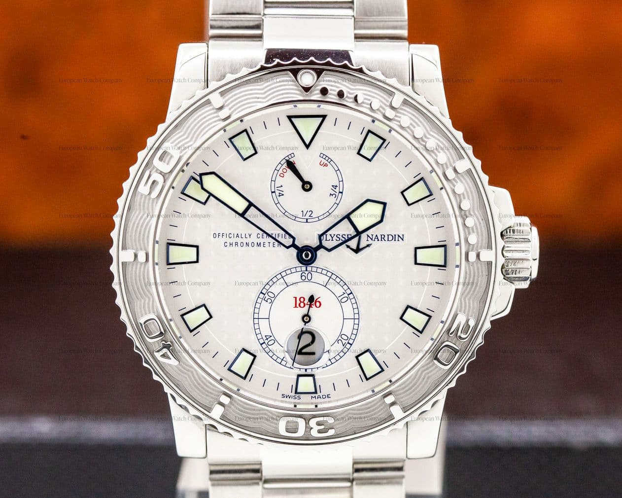 Ulysse Nardin 263-33-7 Maxi Marine 1846 Diver Silver Dial SS 