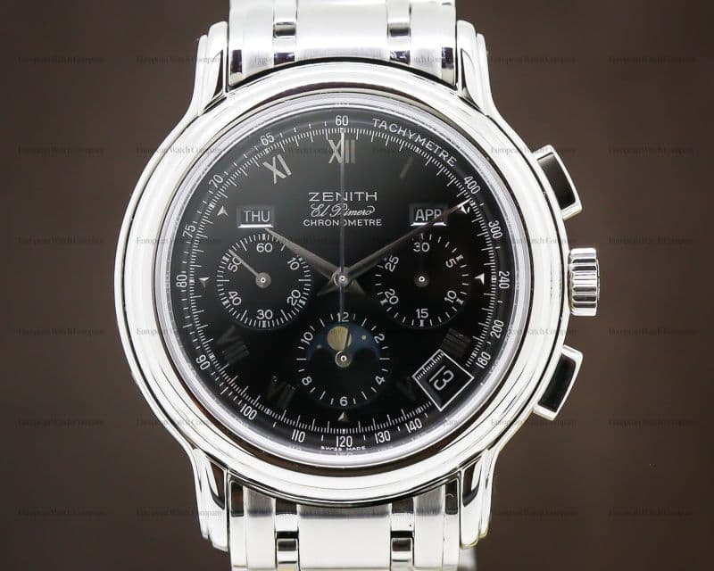 Zenith Chronomaster T El Primero Moon Black Dial SS/SS