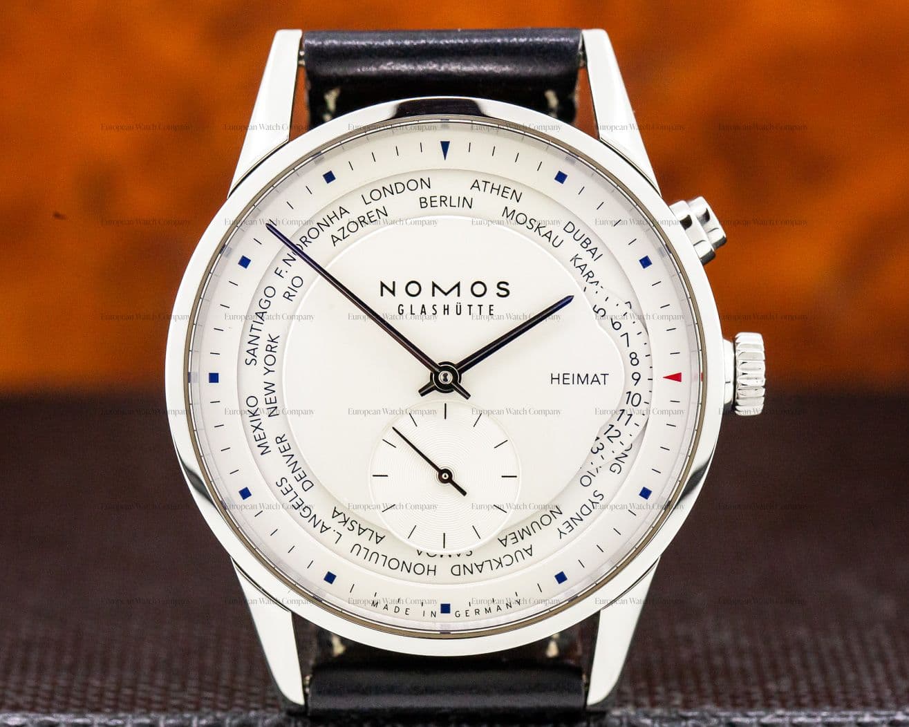 Nomos Zurich "Weltzeit" SS / Leather 