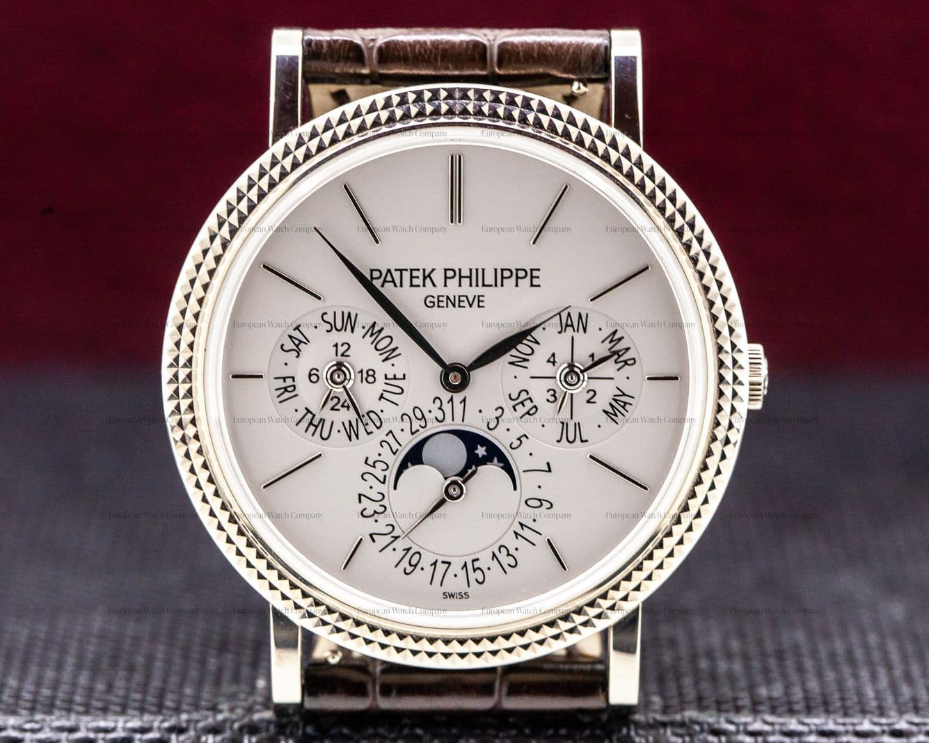Patek Philippe Perpetual Calendar Silver Dial 18K White Gold