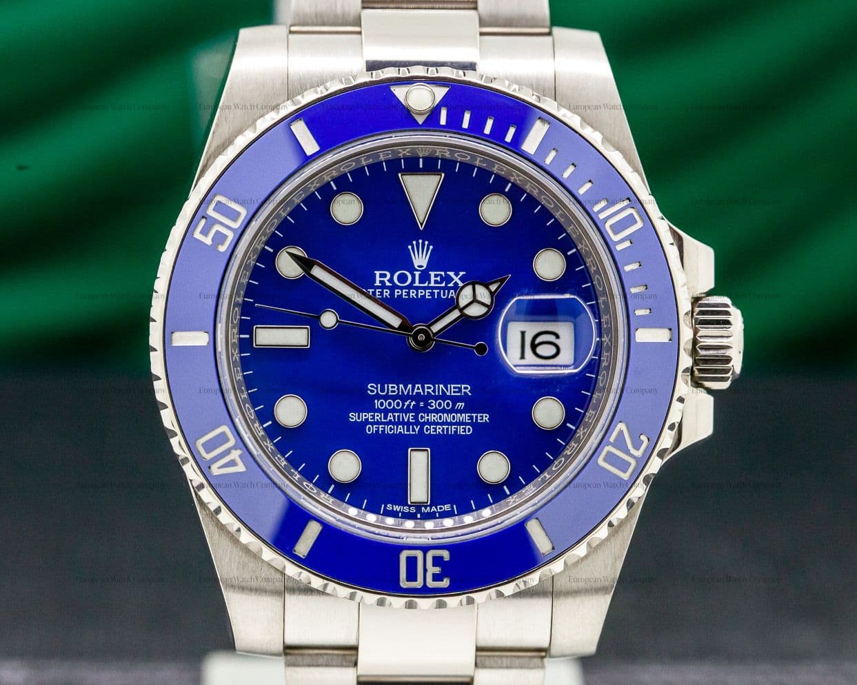 Rolex Submariner 18K White Gold Blue Dial