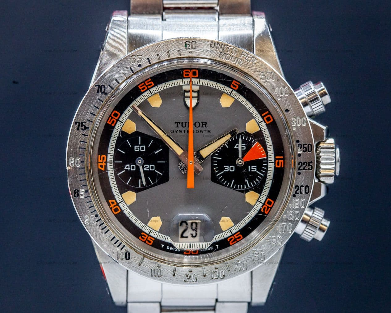 Tudor Vintage "Home Plate" Chronograph MK1 1971 SS  RARE