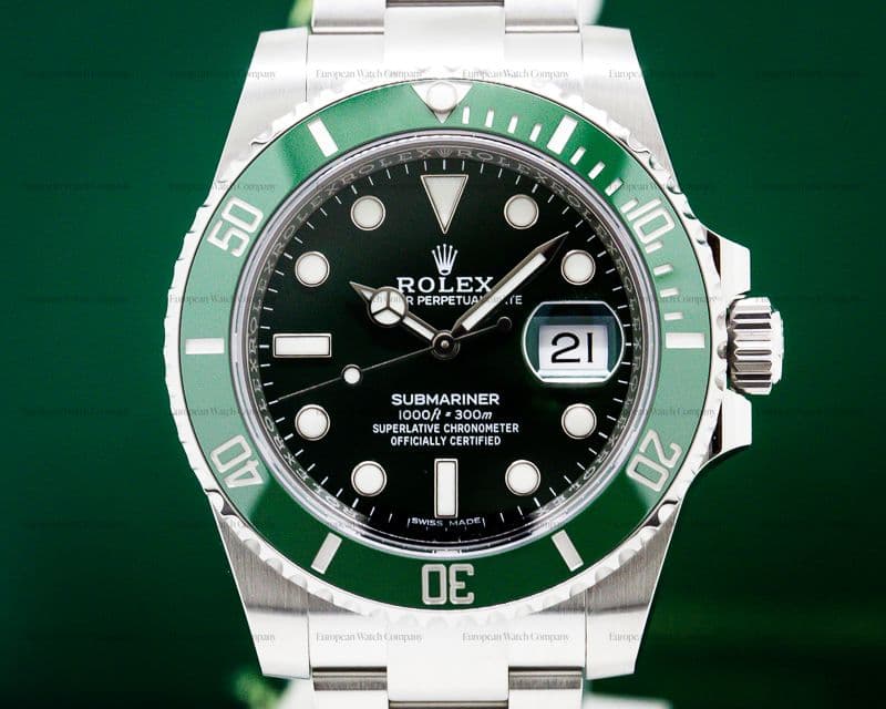 Rolex Submariner Green Ceramic Bezel Green Dial SS UNWORN