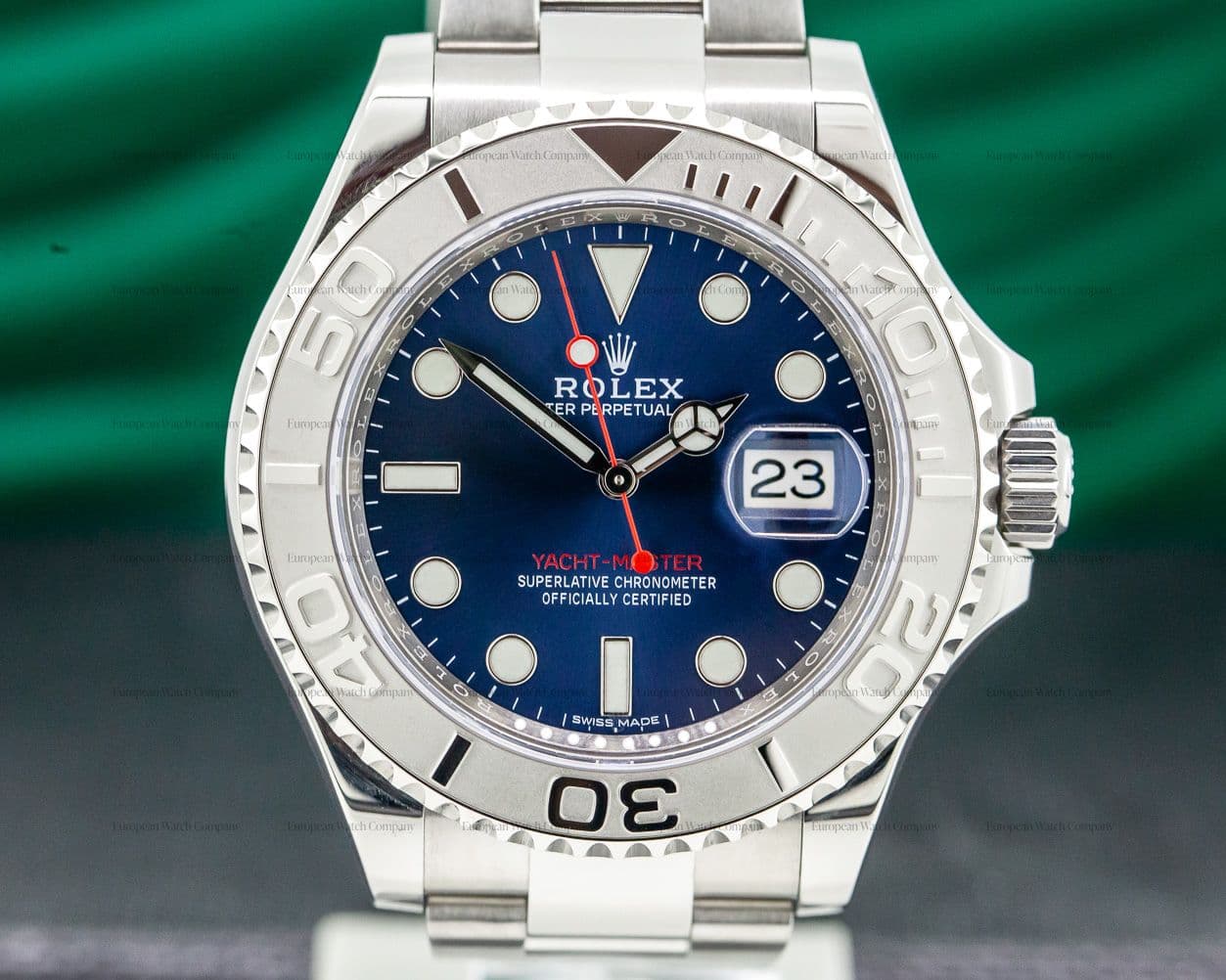Rolex Yacht Master SS Blue Dial / Platinum Bezel 