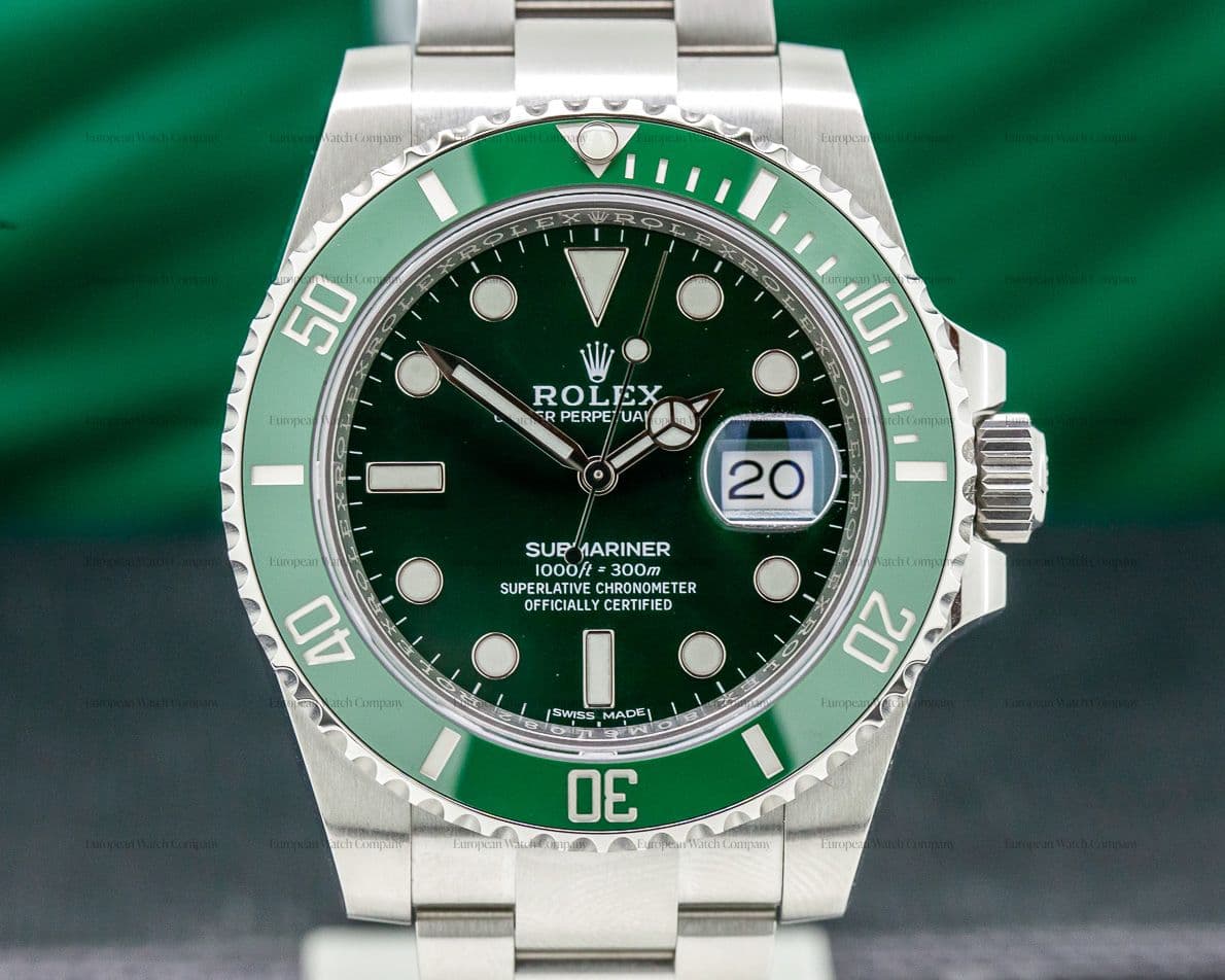 Rolex Submariner Green Ceramic Bezel Green Dial SS UNWORN
