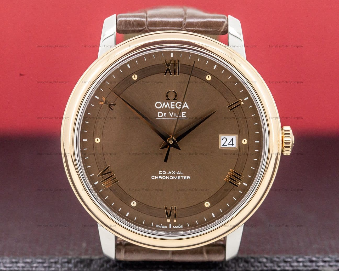 Omega DeVille Prestige 18K Rose Gold/Steel