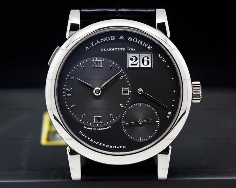 A. Lange and Sohne Lange 1 Grey Slate Dial White Gold 