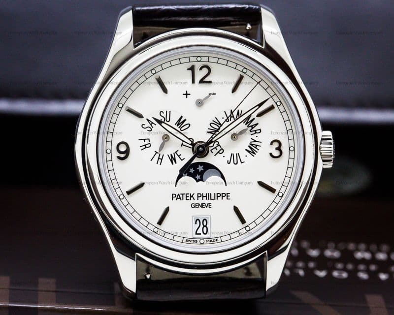 Patek Philippe Annual Calendar 18K White Gold Porcelain Dial 

