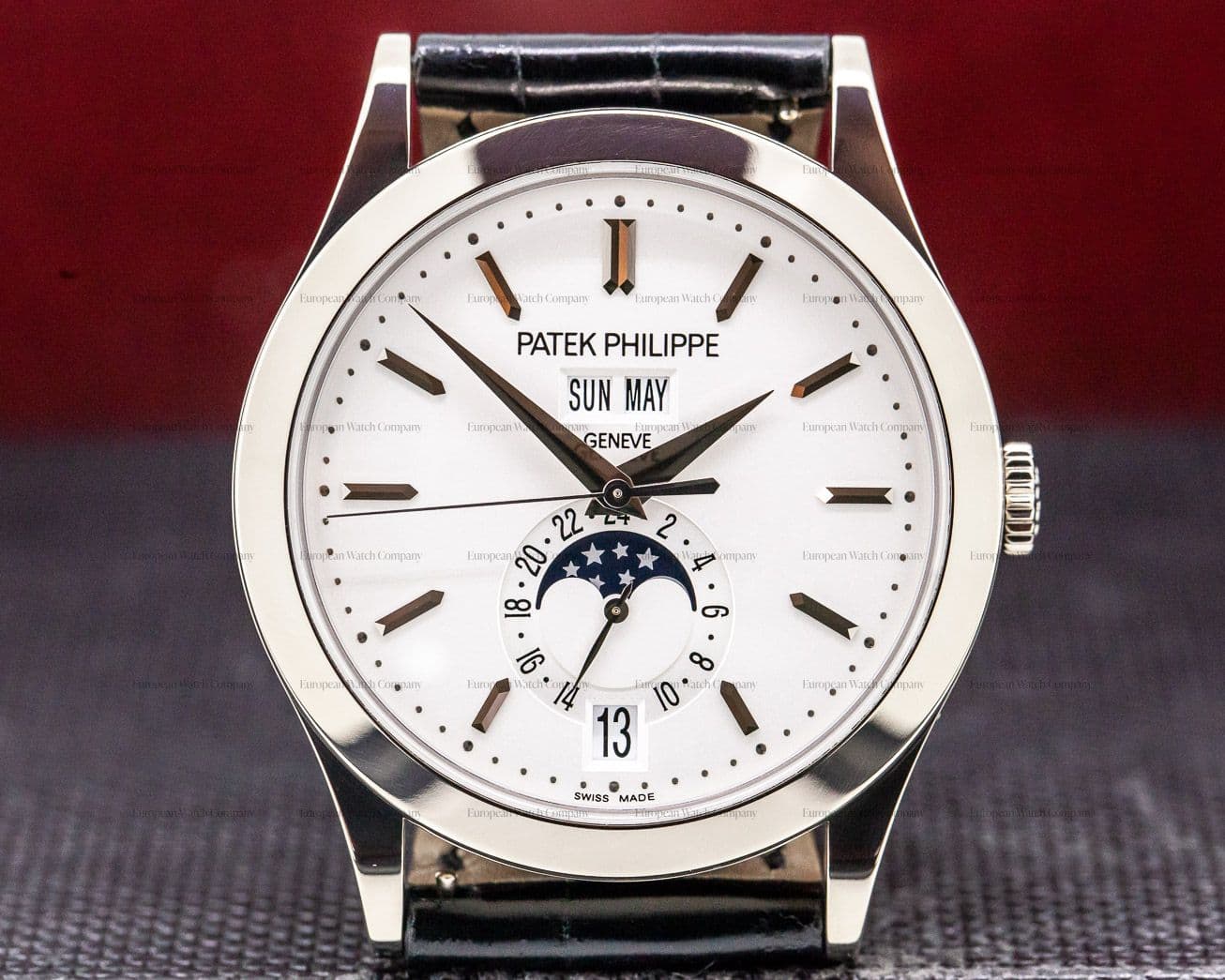 Patek Philippe Annual Calendar Silver Dial 18K White Gold 
