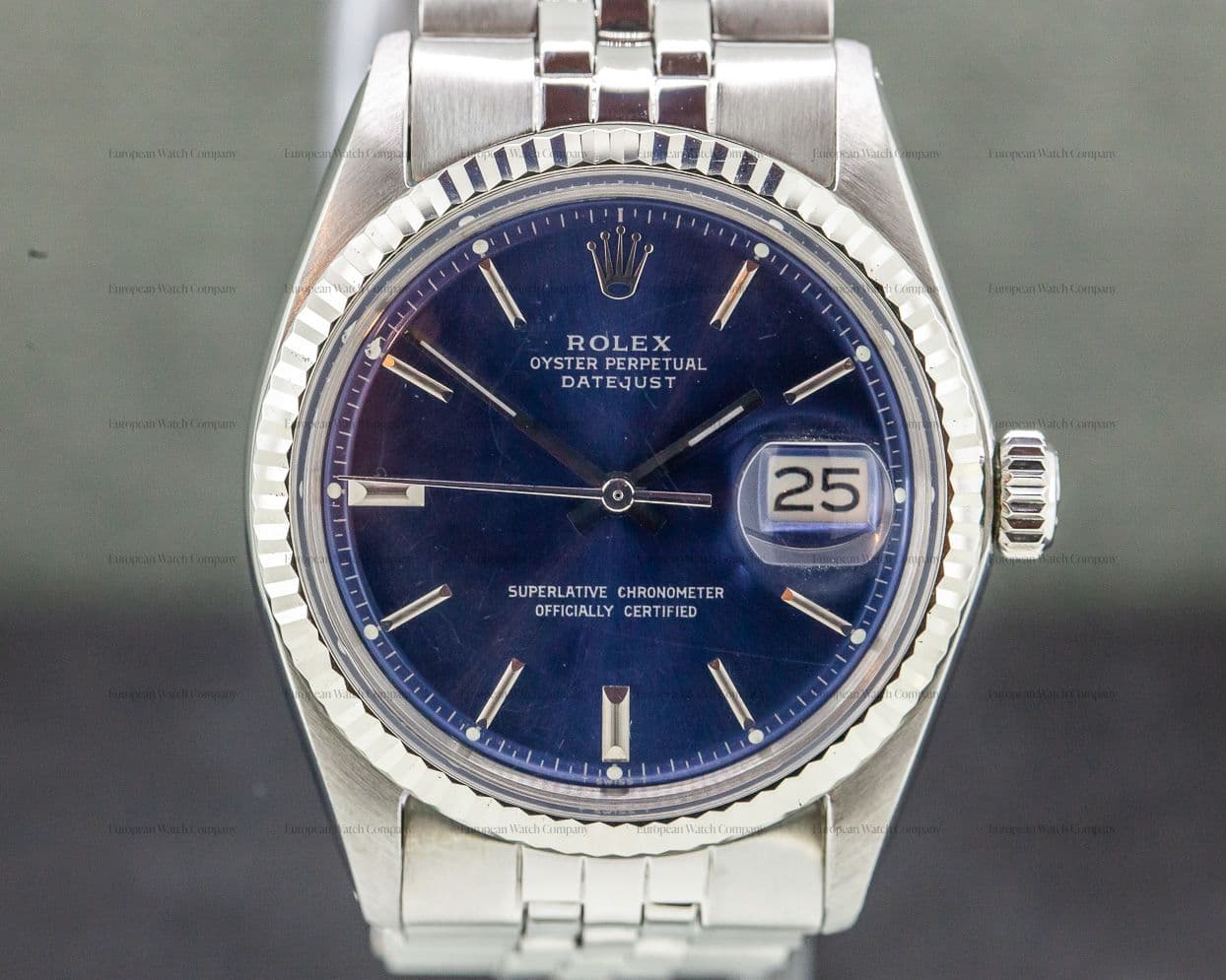Rolex Vintage Datejust Blue Dial SS / Jubilee