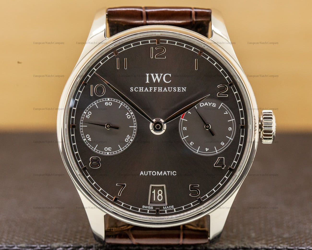 IWC Portuguese 7 Day Automatic 18K White Gold / Grey Dial 