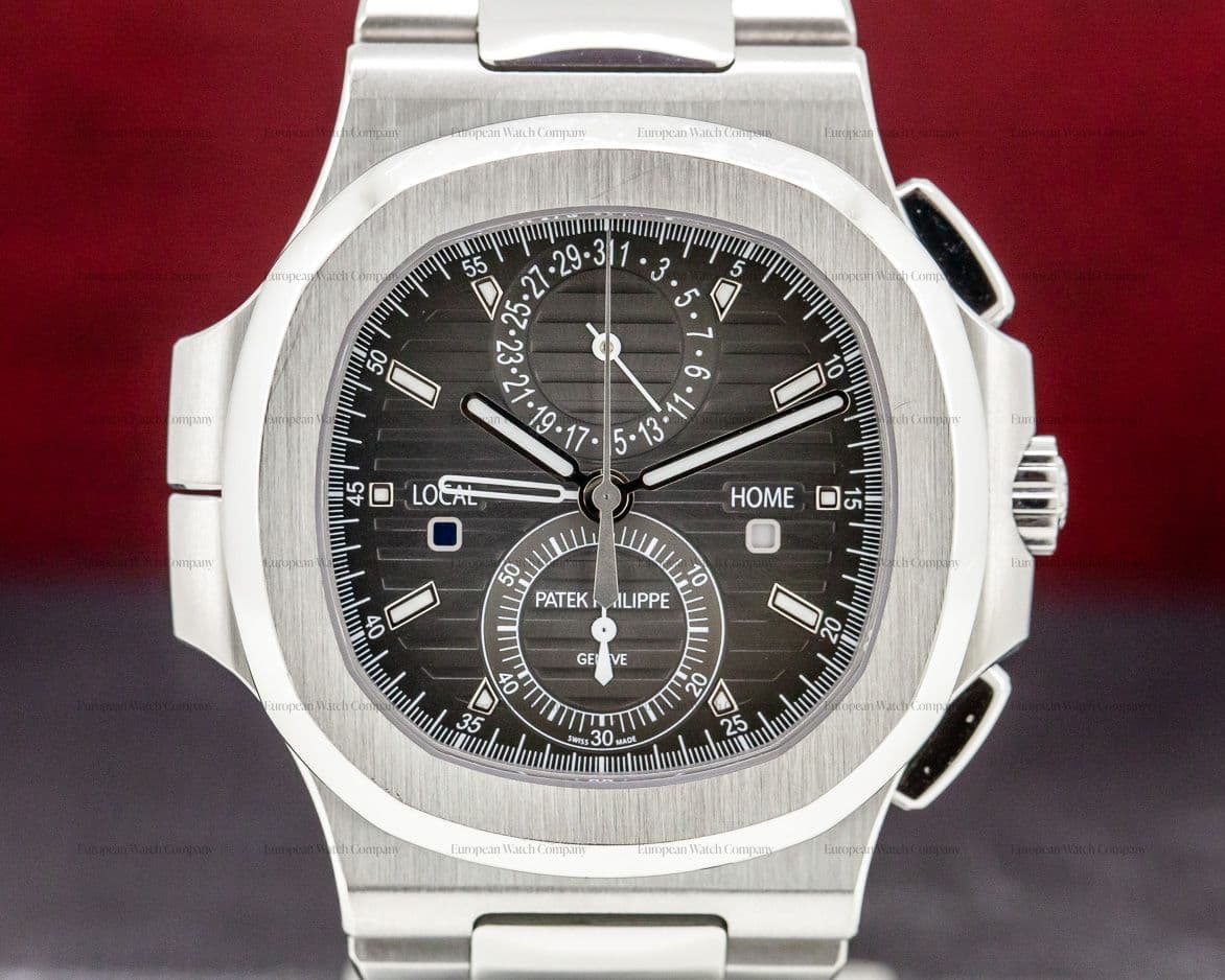 Patek Philippe Nautilus Travel Time Chronograph Grey Dial SS / SS