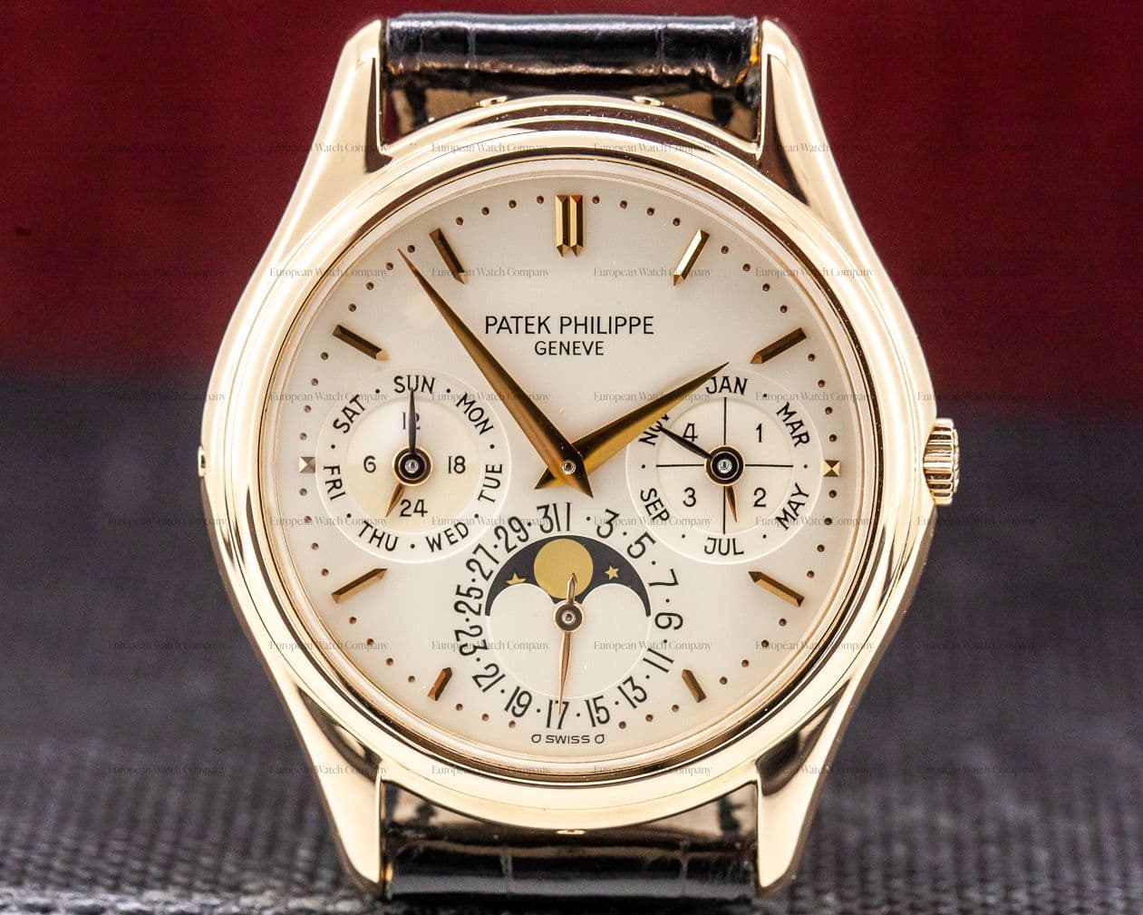 Patek Philippe Perpetual Calendar 18K Rose Gold Display Back VERY RARE!