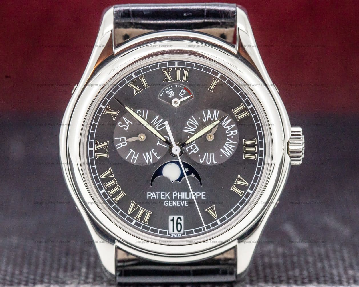 Patek Philippe Annual Calendar Power Reserve Grey Dial Platinum 