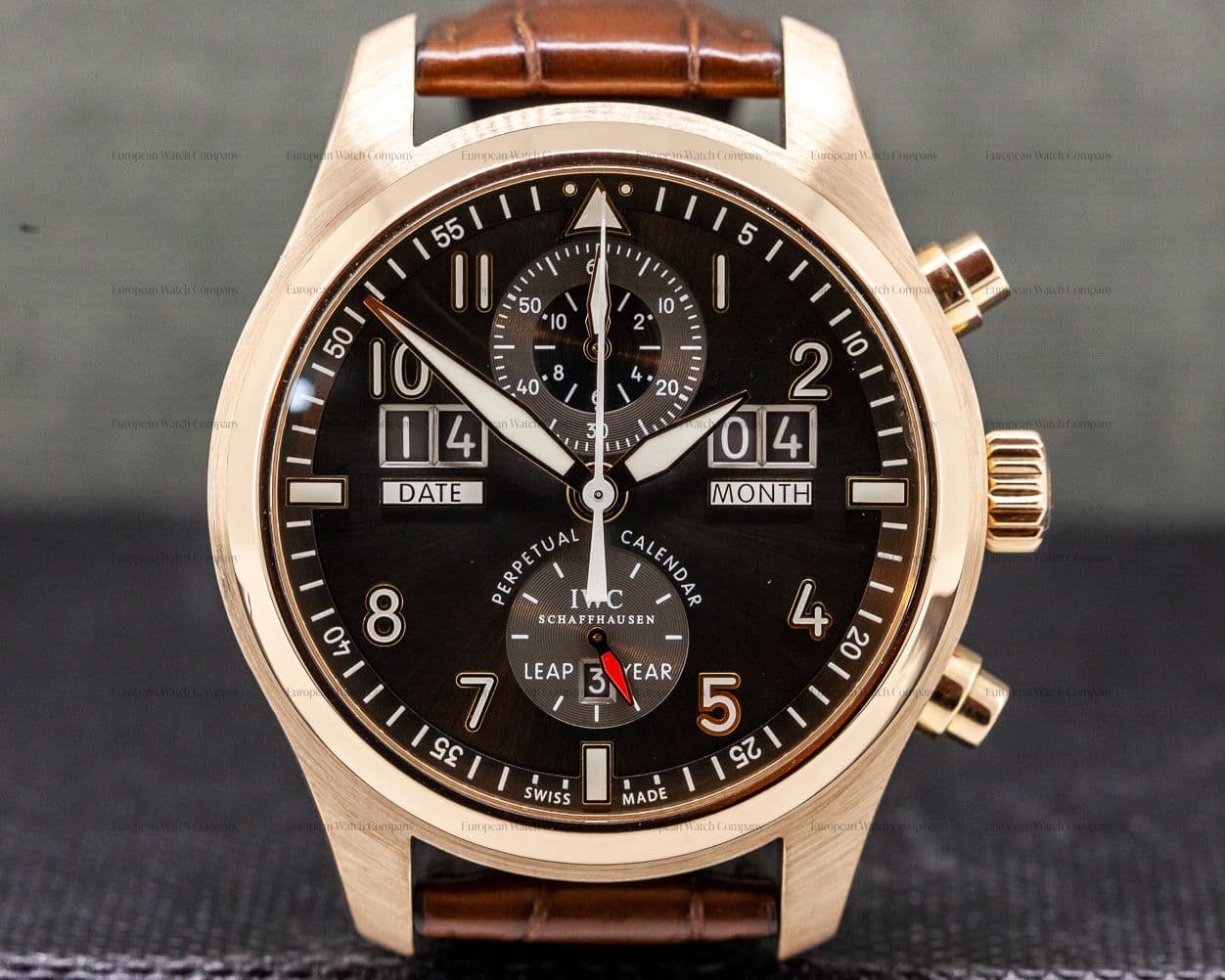 IWC Pilot Spitfire Perpetual Calendar Digital Date 18K Rose Gold