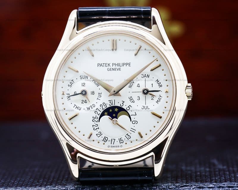 Patek Philippe Perpetual Calendar Rose Gold Silver Dial 