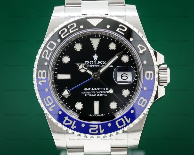 Rolex GMT Master II Ceramic Black & Blue "Batman" SS 