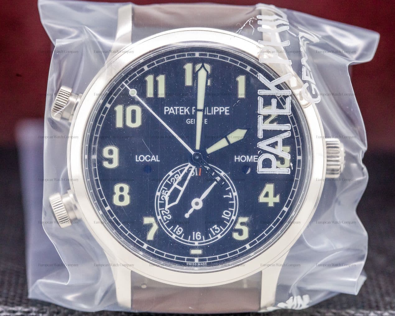 Patek Philippe Calatrava Pilot Travel Time 18k White Gold UNWORN