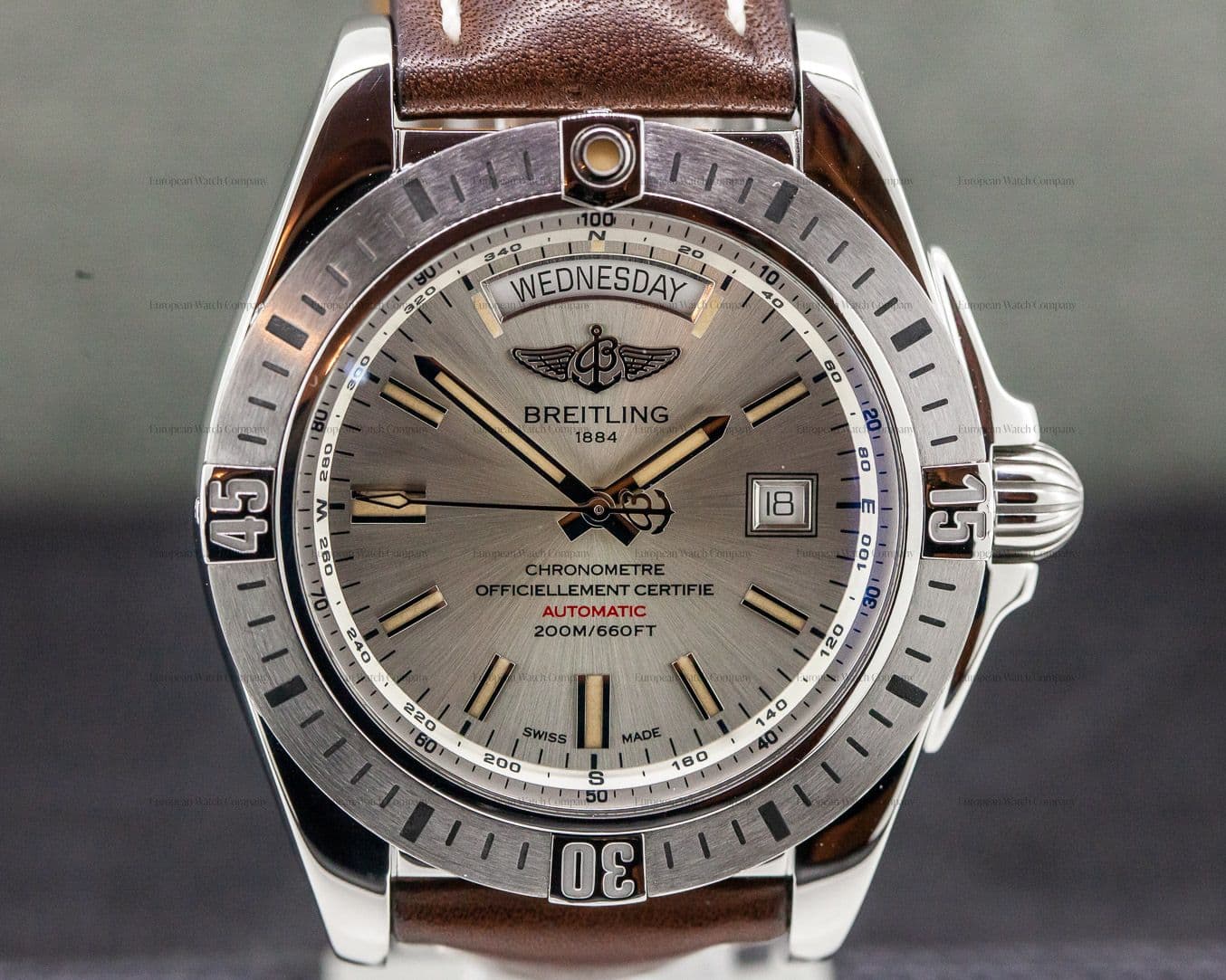 Breitling Galactic 44 Day Date SS / Leather