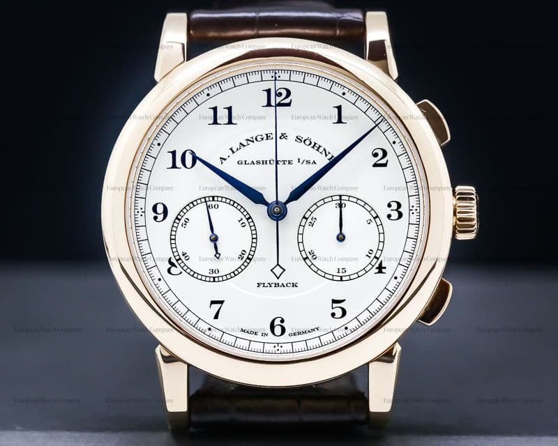 A. Lange and Sohne 1815 Chronograph 18K Rose Gold Silver Dial  