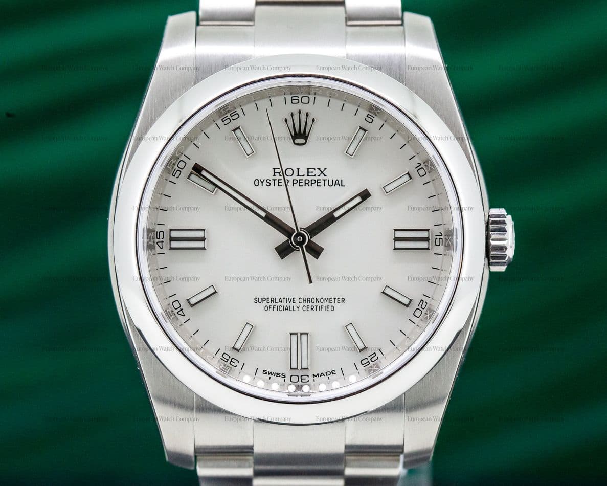 Rolex Oyster Perpetual SS White Dial 