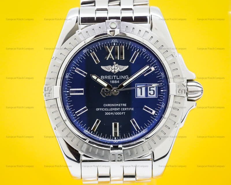 Breitling Cockpit Blue Dial on Steel Bracelet
