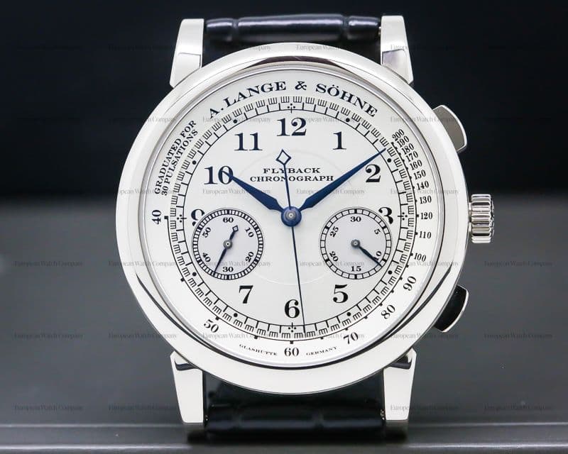 A. Lange and Sohne 1815 Flyback Chronograph Silver Dial 18K White Gold 