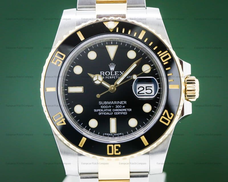 Rolex Submariner Ceramic Black Dial 18K / SS
